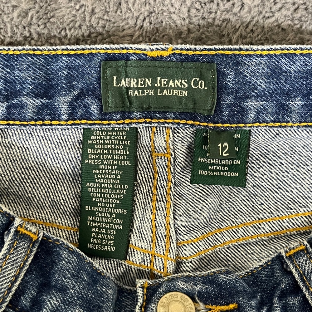 Lauren Jeans Co Ralph Lauren Womens Size 12 Medium Wash Bootcut Denim Jeans - Picture 3 of 8